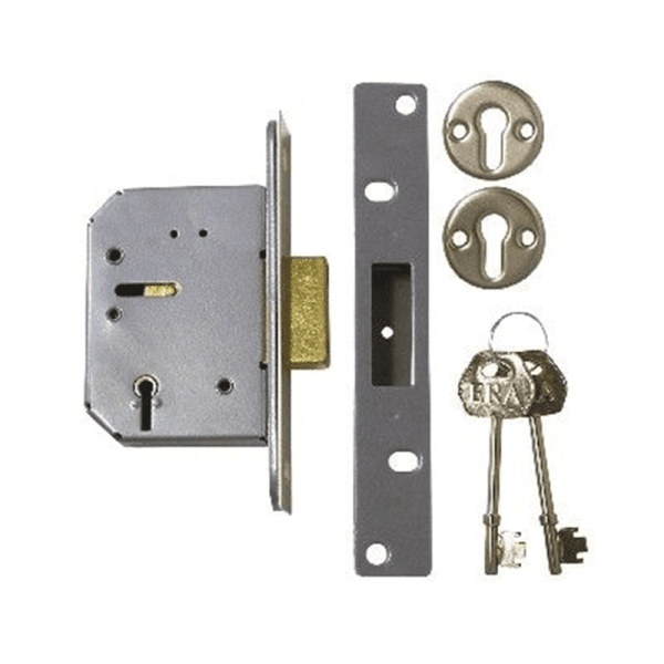 5 Lever Deadlock - 63mm - Satin Stainless Steel Finish