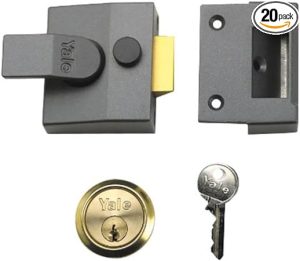 Deadlocking Nightlatch, Chrome Finish, High Security With Automatic Deadlock