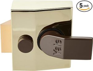 Deadlocking Nightlatch Brass Finish, High Security with Automatic Deadlock, Brasslux