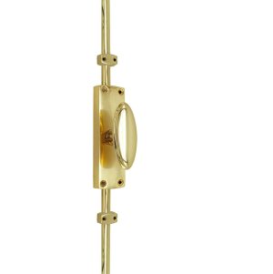 Oval knob door spagnolette bolt/cremone bolt upto 2500mm POLISHED BRASS(upto 8 feet)