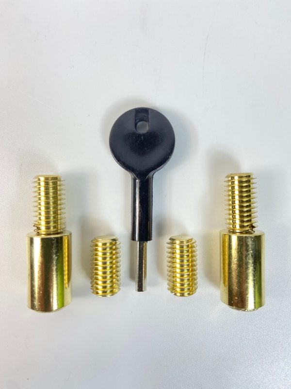 EUROART Quality Roller Heavy Duty Sash Window Stop Restrictor for Child Safety and Security-Comes with Key in Polished Brass Dim 50X17X17mm