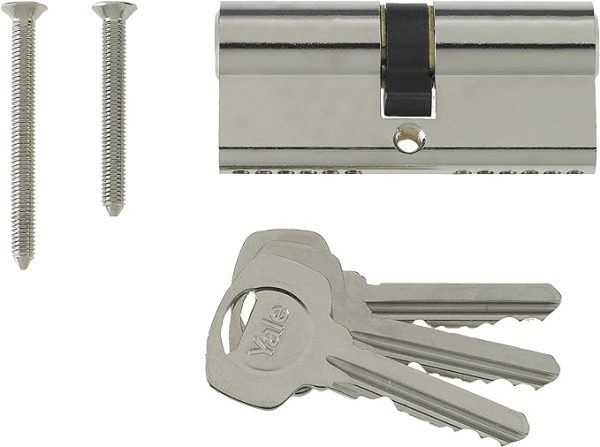 Yale B-ED3040-SNP - Euro Cylinder Lock - 30/40 (80mm) / 30:10:40 - Nickel Finish - Standard Security - Polybag