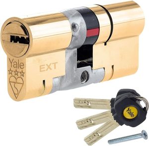 Yale P-YS3-3535B Anti-Snap 3 Star Euro Double Cylinder, High Security, 35:35 (70mm), Brass Finish