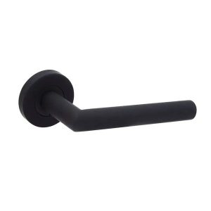 Lever on Rose Door Handle – 19mm – Black Finish