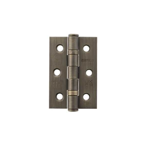 Atlantic CE Fire Rated Grade 7 Ball Bearing Hinges 3" x 2" x 2mm - Urban Bronze