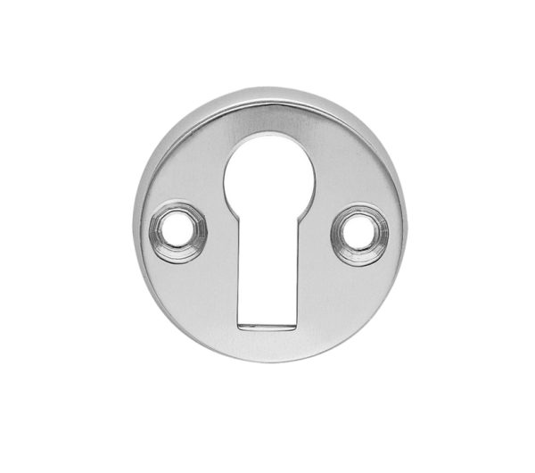 Classic Euro Profile Escutcheons, Satin Chrome