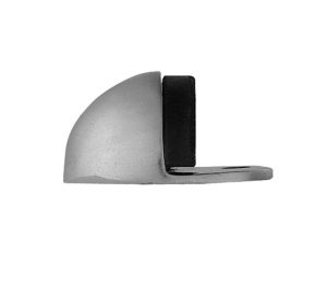 Oval Floor Mounted Door Stop, Satin Chrome