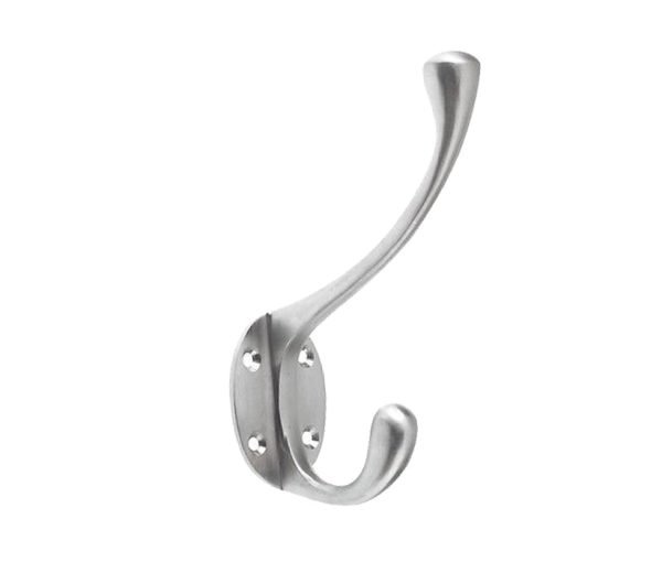 Victorian Hat And Coat Hooks, Satin Chrome