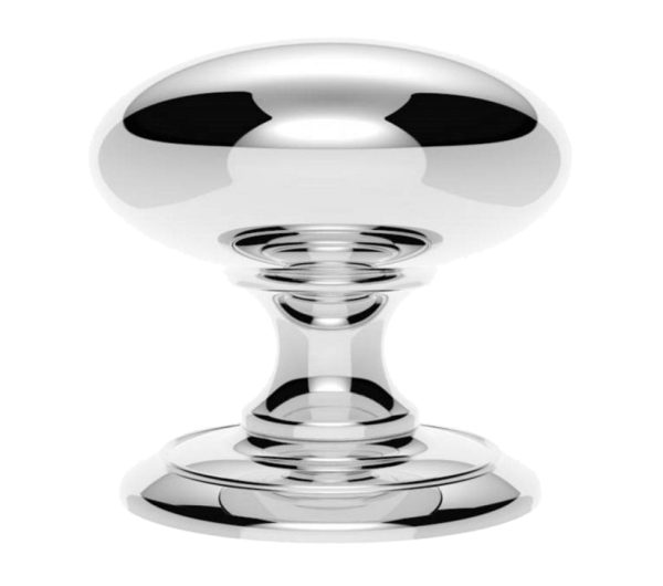 Large Centre Door Knob, Polished Chrome