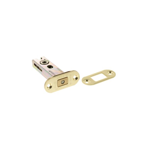 Atlantic Fire-Rated CE Marked Bolt Through Tubular Radius Deadbolt 3" - Polished Brass