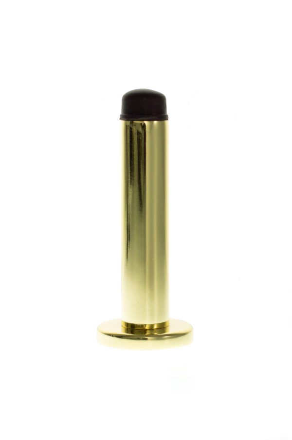 Atlantic Premium Wall Mounted Door Stop on Concealed Fix Rose - Polished Brass