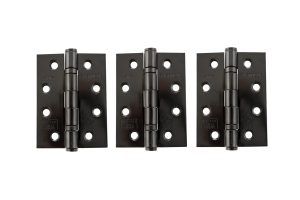 Atlantic Ball Bearing Hinges Grade 13 Fire Rated 4" x 3" x 3mm set of 3 - Black Nickel