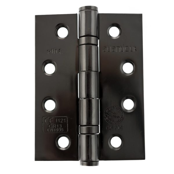 Atlantic Ball Bearing Hinges Grade 13 Fire Rated 4" x 3" x 3mm - Black Nickel