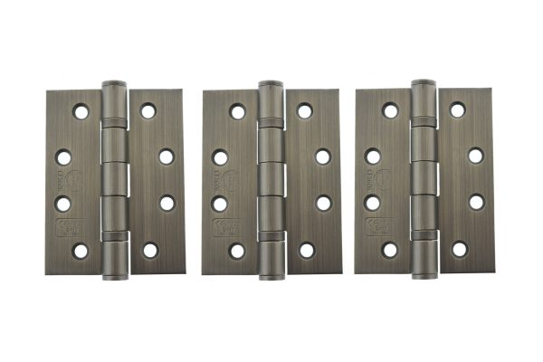 Atlantic Ball Bearing Hinges Grade 13 Fire Rated 4" x 3" x 3mm set of 3 - Urban Bronze