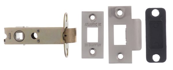 Atlantic Heavy Duty Bolt Through Tubular Latch 3" - Satin Nickel