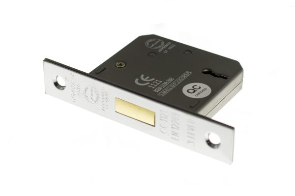 Atlantic 3 Lever Key Deadlock [CE] 2.5" - Polished Chrome