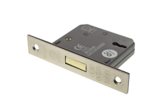 Atlantic 3 Lever Key Deadlock [CE] 2.5" - Satin Nickel