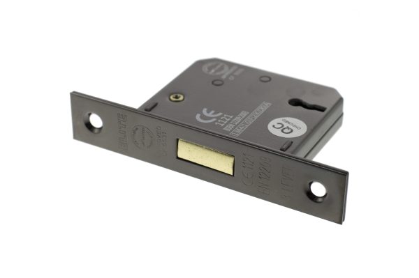 Atlantic 3 Lever Key Deadlock [CE] 3" - Black Nickel