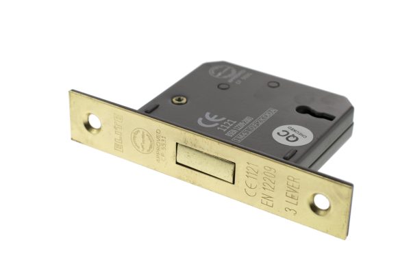 Atlantic 3 Lever Key Deadlock [CE] 3" - Polished Brass