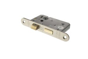 Atlantic Radius Corner Bathroom Lock [CE] 3" - Satin Nickel