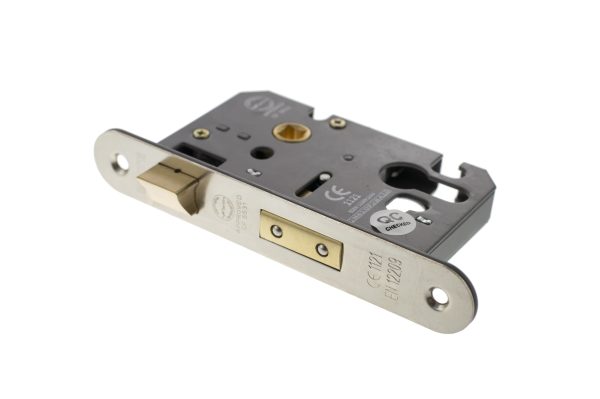 Atlantic Euro Radius Corner Sashlock [CE] 2.5" - Polished Nickel