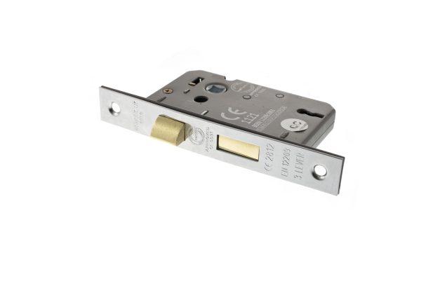 Atlantic 3 Lever Key Sashlock [CE] 3" - Polished Chrome