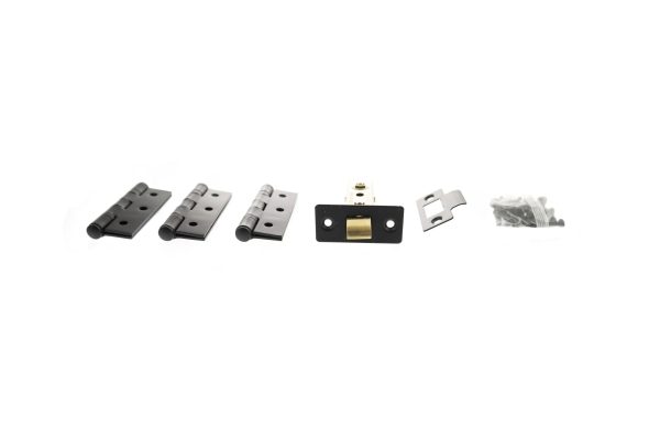 Atlantic Latch Pack [CE] 3" (Latch x1) + 3"x2" (Hinge x3) - Matt Black