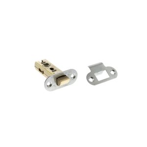 Atlantic Fire-Rated CE Marked Bolt Through Tubular Radius Latch 2.5" - Satin Chrome