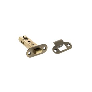 Atlantic Fire-Rated CE Marked Bolt Through Tubular Radius Latch 3" - Matt Antique Brass