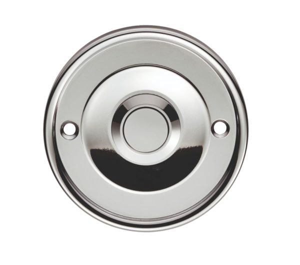 Round Bell Push, Polished Chrome