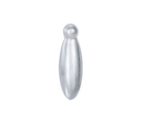 Pear Drop Architectural Quality Covered Escutcheon, Satin Chrome