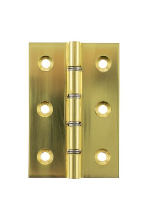 Atlantic Washered Hinges 3" x 2" x 2.2mm without Screws - Polished Brass