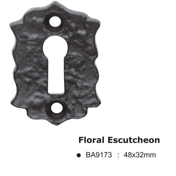 Floral Escutcheon -48X32Mm