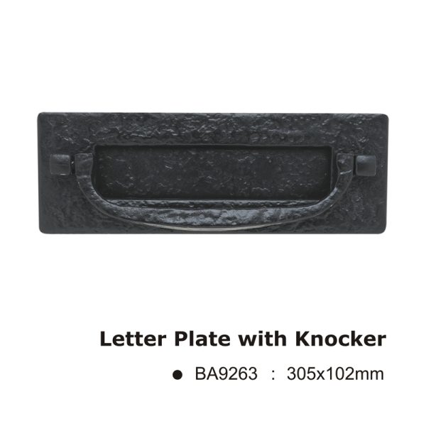 Letter Plate With Knocker -305X102Mm