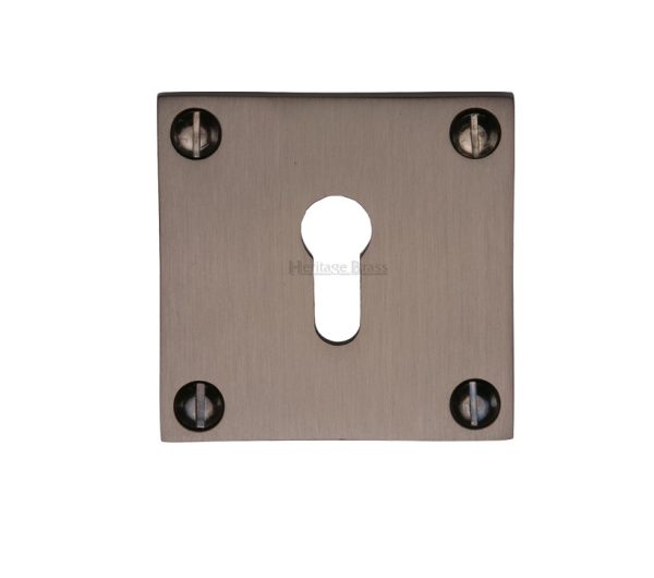 Heritage Brass Standard Square Slim Key Escutcheon, Matt Bronze