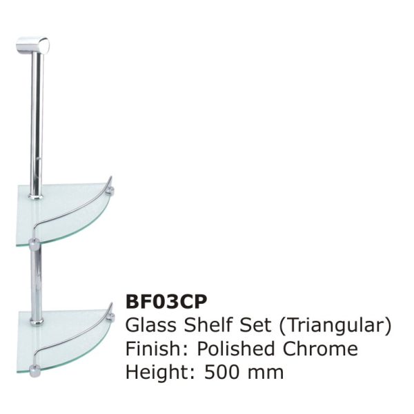 Glass Shelf Set (Triangular) -500 Mm