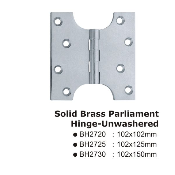 Solid Brass Parliament Hinge-Unwashered -102X125Mm