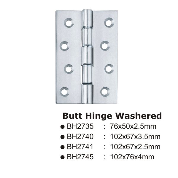 Butt Hinge Washered -76X50X2.5Mm