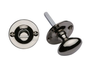 Heritage Brass Round 36Mm Diameter Turn & Release, Polished Nickel