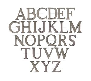 Heritage Brass A-Z Pin Fix Letters (51Mm - 2"), Matt Bronze