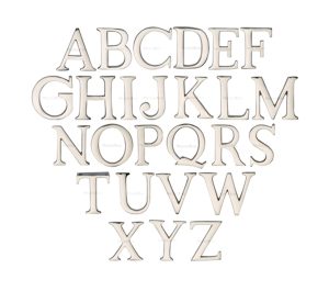 Heritage Brass A-Z Pin Fix Letters (51Mm - 2"), Polished Nickel