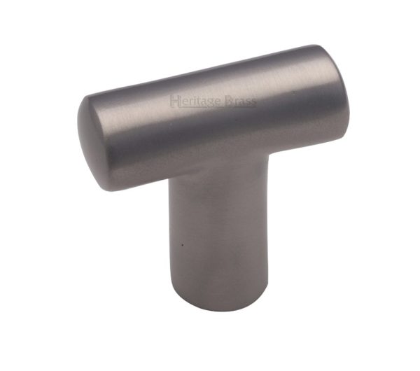 Heritage Brass T-Shaped Cabinet Knob, Satin Nickel