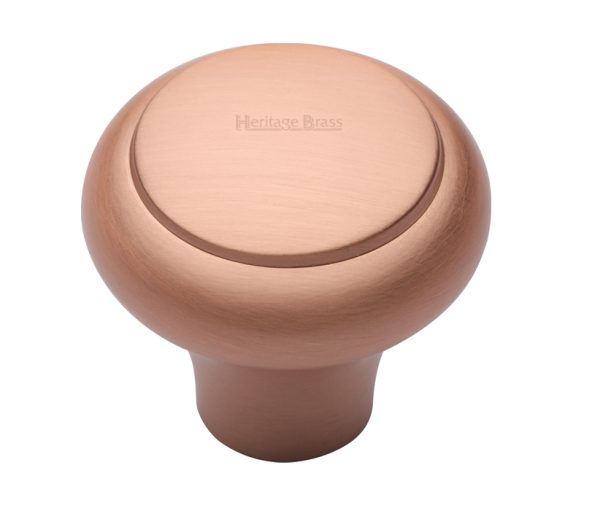 Heritage Brass Edge Design Round Cabinet Knob (32Mm Or 38Mm), Satin Rose Gold