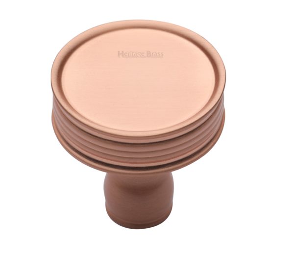 Heritage Brass Venetian Design Cabinet Knob, Satin Rose Gold