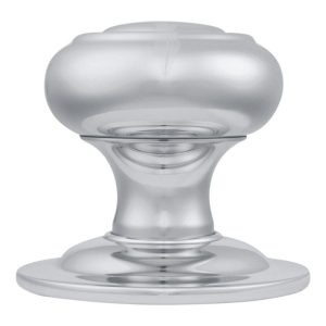 Verda Centre Door Knob - 86×70mm - Polished Chrome