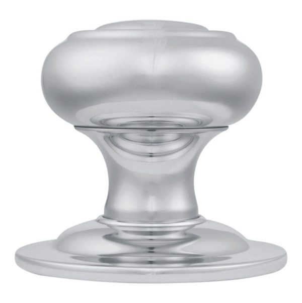 Verda Centre Door Knob - 86×70mm - Polished Chrome