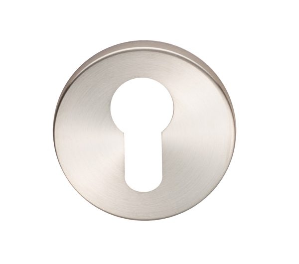 Eurospec Euro Profile Stainless Steel Escutcheons (6Mm Rose), Satin Stainless Steel