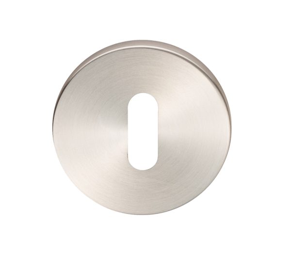 Eurospec Standard Profile Stainless Steel Escutcheons (6Mm Rose), Satin Stainless Steel