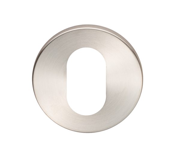 Eurospec Oval Profile Stainless Steel Escutcheons (6Mm Rose), Satin Stainless Steel