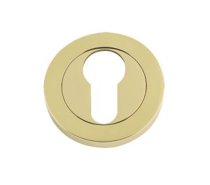 Zoo Hardware Da-T Euro Profile Escutcheons, Polished Brass